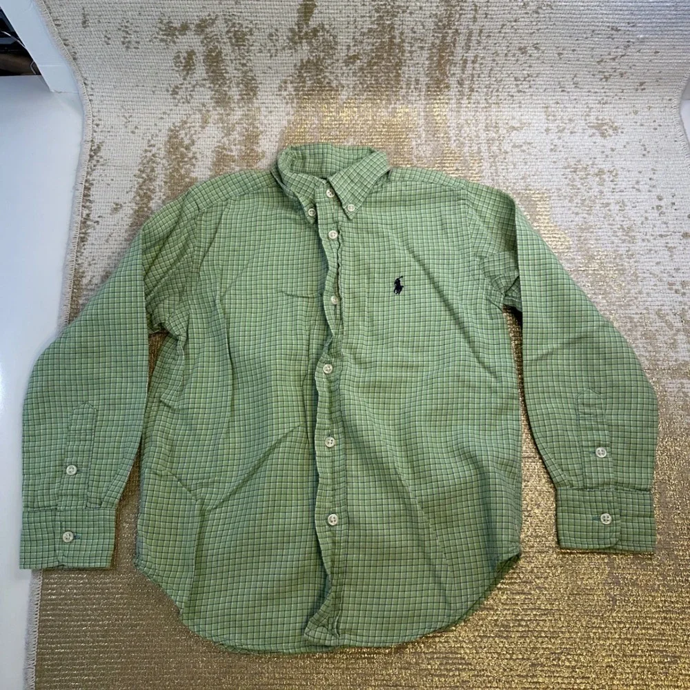 RALPH LAUREN Long Sleeve Preppy Button Down Shirts Bundle Plaid Stripes 5